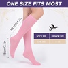 image:imageAmerican Trends Womens Knee High Sock Solid Color Long Tube SockBreathable High Socks for Athletic Halloween amp Daily Wear1 Pack Pink