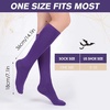 image:imageAmerican Trends Womens Knee High Sock Solid Color Long Tube SockBreathable High Socks for Athletic Halloween amp Daily Wear1 Pack Purple