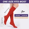 image:imageAmerican Trends Womens Knee High Sock Solid Color Long Tube SockBreathable High Socks for Athletic Halloween amp Daily Wear1 Pack Red