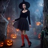 image:imageAmerican Trends Womens Knee High Sock Solid Color Long Tube SockBreathable High Socks for Athletic Halloween amp Daily Wear1 Pack Red