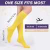 image:imageAmerican Trends Womens Knee High Sock Solid Color Long Tube SockBreathable High Socks for Athletic Halloween amp Daily Wear1 Pack Yellow