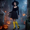image:imageAmerican Trends Womens Knee High Sock Solid Color Long Tube SockBreathable High Socks for Athletic Halloween amp Daily Wear1 Pack Yellow