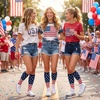 image:imageAmerican Trends Womens Knee High Socks Novelty Holiday Printed Tall Tube Socks Casual amp Party Athletic Sports Stockings1 Pack American Flag