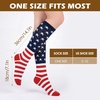 image:imageAmerican Trends Womens Knee High Socks Novelty Holiday Printed Tall Tube Socks Casual amp Party Athletic Sports Stockings1 Pack American Flag