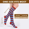 image:imageAmerican Trends Womens Knee High Socks Novelty Holiday Printed Tall Tube Socks Casual amp Party Athletic Sports Stockings1 Pack Blue Red