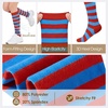 image:imageAmerican Trends Womens Knee High Socks Novelty Holiday Printed Tall Tube Socks Casual amp Party Athletic Sports Stockings1 Pack Blue Red