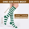 image:imageAmerican Trends Womens Knee High Socks Novelty Holiday Printed Tall Tube Socks Casual amp Party Athletic Sports Stockings1 Pack Green White Stripes