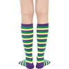 image:imageAmerican Trends Womens Knee High Socks Novelty Holiday Printed Tall Tube Socks Casual amp Party Athletic Sports Stockings1 Pack Purplegreenyellow