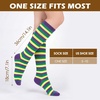 image:imageAmerican Trends Womens Knee High Socks Novelty Holiday Printed Tall Tube Socks Casual amp Party Athletic Sports Stockings1 Pack Purplegreenyellow