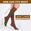 image:imageAmerican Trends Womens Knee High Socks Novelty Holiday Printed Tall Tube Socks Casual amp Party Athletic Sports Stockings1 Pack Red Green