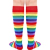 image:imageAmerican Trends Womens Knee High Socks Novelty Holiday Printed Tall Tube Socks Casual amp Party Athletic Sports Stockings1 Pack Redrainbow