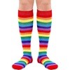 image:imageAmerican Trends Womens Knee High Socks Novelty Holiday Printed Tall Tube Socks Casual amp Party Athletic Sports Stockings1 Pack Redrainbow