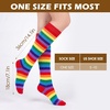 image:imageAmerican Trends Womens Knee High Socks Novelty Holiday Printed Tall Tube Socks Casual amp Party Athletic Sports Stockings1 Pack Redrainbow