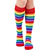image:imageAmerican Trends Womens Knee High Socks Novelty Holiday Printed Tall Tube Socks Casual amp Party Athletic Sports Stockings1 Pack Redrainbow