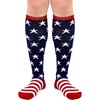 image:imageAmerican Trends Womens Knee High Socks Novelty Holiday Printed Tall Tube Socks Casual amp Party Athletic Sports Stockings1 Pack Usastars