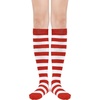 image:imageAmerican Trends Womens Knee High Socks Novelty Holiday Printed Tall Tube Socks Casual amp Party Athletic Sports Stockings1 Pack Wideredwhite