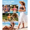 image:imageSports Swim Bra Bikini Tops for Women Classic Bathing Suits Top with Padded Crop SwimsuitHot Pink and Yellow