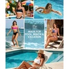 image:imageSports Swim Bra Bikini Tops for Women Classic Bathing Suits Top with Padded Crop SwimsuitHot Pink and Yellow