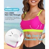 image:imageSports Swim Bra Bikini Tops for Women Classic Bathing Suits Top with Padded Crop SwimsuitHot Pink and Yellow