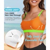 image:imageSports Swim Bra Bikini Tops for Women Classic Bathing Suits Top with Padded Crop SwimsuitOrange and Green