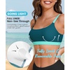 image:imageSports Swim Bra Bikini Tops for Women Classic Bathing Suits Top with Padded Crop SwimsuitTeal and Green