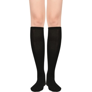 image:imageAmerican Trends Womens Knee High Sock Solid Color Long Tube SockBreathable High Socks for Athletic Halloween amp Daily Wear1 Pack Black
