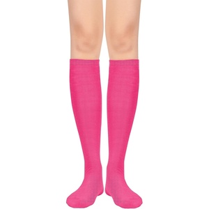 image:imageAmerican Trends Womens Knee High Sock Solid Color Long Tube SockBreathable High Socks for Athletic Halloween amp Daily Wear1 Pack Hot Pink