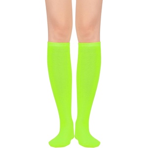 image:imageAmerican Trends Womens Knee High Sock Solid Color Long Tube SockBreathable High Socks for Athletic Halloween amp Daily Wear1 Pack Neon Green