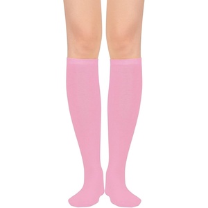 image:imageAmerican Trends Womens Knee High Sock Solid Color Long Tube SockBreathable High Socks for Athletic Halloween amp Daily Wear1 Pack Pink