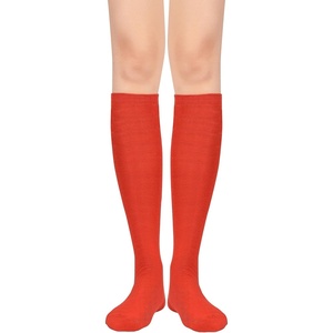 image:imageAmerican Trends Womens Knee High Sock Solid Color Long Tube SockBreathable High Socks for Athletic Halloween amp Daily Wear1 Pack Red
