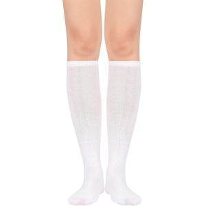 image:imageAmerican Trends Womens Knee High Sock Solid Color Long Tube SockBreathable High Socks for Athletic Halloween amp Daily Wear1 Pack White