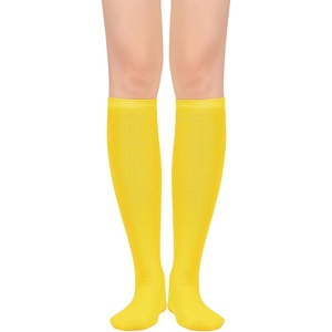 image:imageAmerican Trends Womens Knee High Sock Solid Color Long Tube SockBreathable High Socks for Athletic Halloween amp Daily Wear1 Pack Yellow