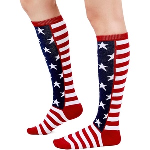 image:imageAmerican Trends Womens Knee High Socks Novelty Holiday Printed Tall Tube Socks Casual amp Party Athletic Sports Stockings1 Pack Usastars