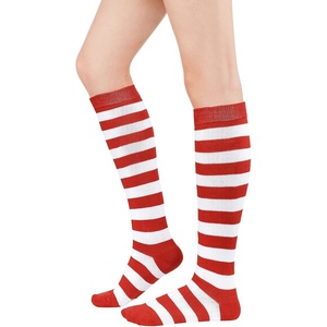 image:imageAmerican Trends Womens Knee High Socks Novelty Holiday Printed Tall Tube Socks Casual amp Party Athletic Sports Stockings1 Pack Wideredwhite