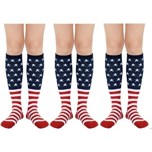 image:imageAmerican Trends Womens Knee High Socks Novelty Holiday Printed Tall Tube Socks Casual amp Party Athletic Sports Stockings3 Pack Starstripe