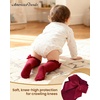 image:imageAmerican Trends Baby Knee High Socks Long Infant Toddler Socks for Baby Girls Bow StockingWine