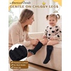 image:imageAmerican Trends Baby Knee High Socks for Toddler Girls Soft Cotton Anti Slip Long Baby Socks with GripBlack
