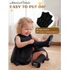 image:imageAmerican Trends Baby Knee High Socks for Toddler Girls Soft Cotton Anti Slip Long Baby Socks with GripBlack