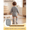image:imageAmerican Trends Baby Knee High Socks for Toddler Girls Soft Cotton Anti Slip Long Baby Socks with GripGrey