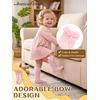 image:imageAmerican Trends Baby Knee High Socks for Toddler Girls Soft Cotton Anti Slip Long Baby Socks with GripPink