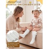 image:imageAmerican Trends Baby Knee High Socks for Toddler Girls Soft Cotton Anti Slip Long Baby Socks with GripWhite