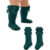 image:imageAmerican Trends Baby Knee High Socks Long Infant Toddler Socks for Baby Girls Bow StockingDark Green