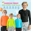 image:imageAmerican Trends Girls Rash Guard UPF 50 Long Sleeve UV Protection Shirts for Girls  Lightweight Quick Dry Sun Shirts 516TNeon Green