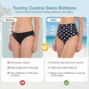image:imageAmerican Trends High Waisted Bikini Bottoms Ruched Tummy Control Swim Bottom Bathing Suits for WomenBlackwhite Dot