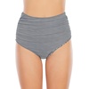image:imageAmerican Trends High Waisted Bikini Bottoms Ruched Tummy Control Swim Bottom Bathing Suits for WomenBlackwhite Striped