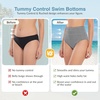 image:imageAmerican Trends High Waisted Bikini Bottoms Ruched Tummy Control Swim Bottom Bathing Suits for WomenBlackwhite Striped