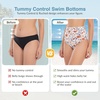 image:imageAmerican Trends High Waisted Bikini Bottoms Ruched Tummy Control Swim Bottom Bathing Suits for WomenMultifloral