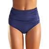 image:imageAmerican Trends High Waisted Bikini Bottoms Ruched Tummy Control Swim Bottom Bathing Suits for WomenNavy Blue
