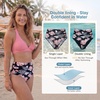image:imageAmerican Trends High Waisted Bikini Bottoms Ruched Tummy Control Swim Bottom Bathing Suits for WomenPink Floral
