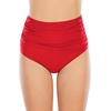 image:imageAmerican Trends High Waisted Bikini Bottoms Ruched Tummy Control Swim Bottom Bathing Suits for WomenRed